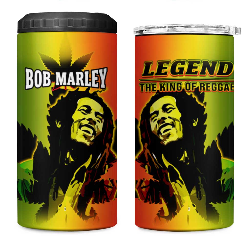 Afro Jamaica Legend Bob 4 in 1 Can Cooler Tumbler The King Of Reggae LT14