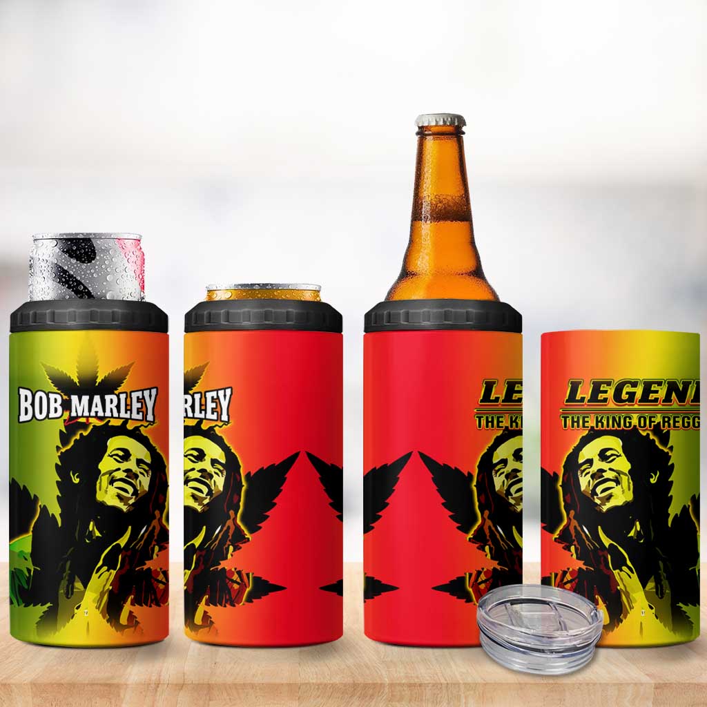 Afro Jamaica Legend Bob 4 in 1 Can Cooler Tumbler The King Of Reggae LT14