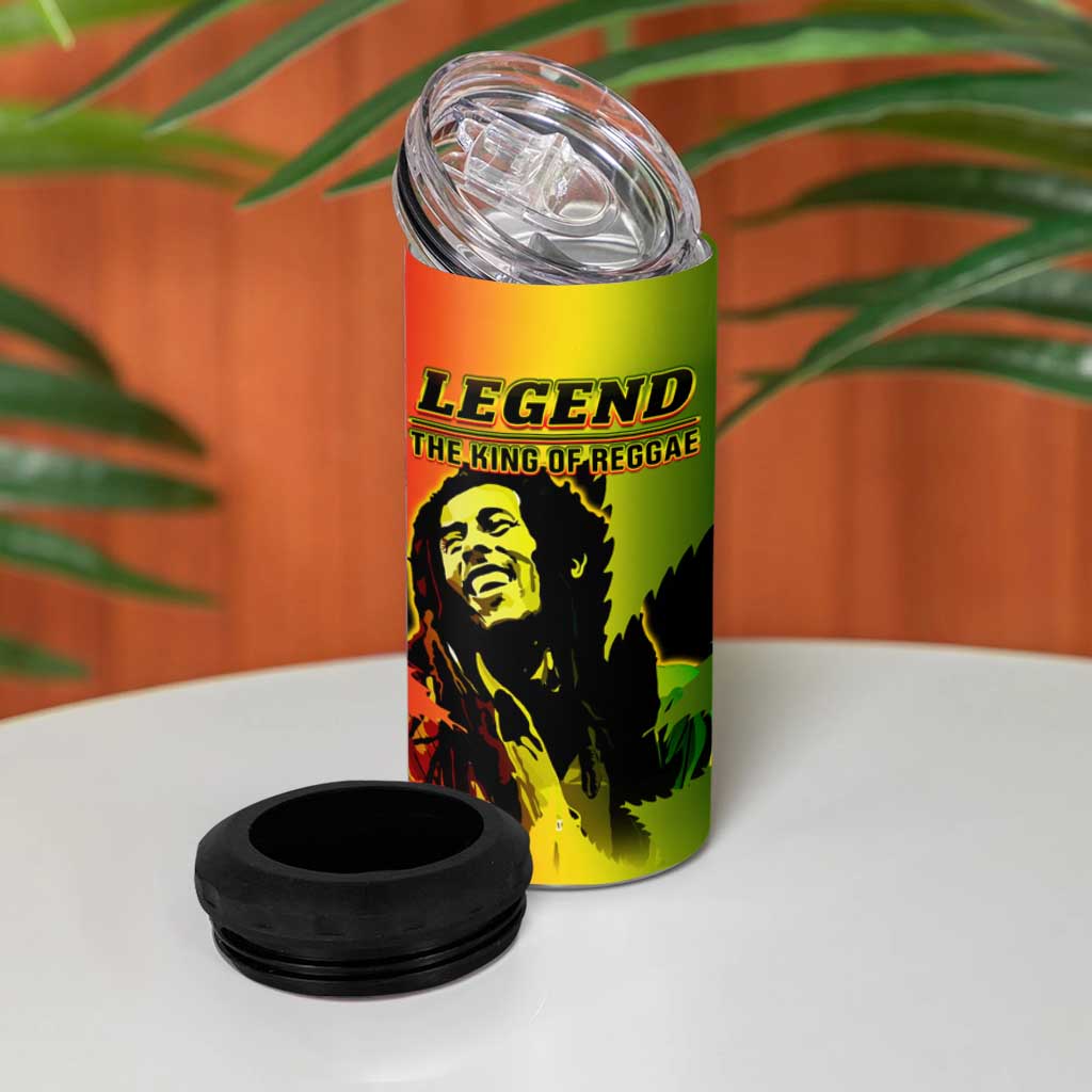 Afro Jamaica Legend Bob 4 in 1 Can Cooler Tumbler The King Of Reggae LT14