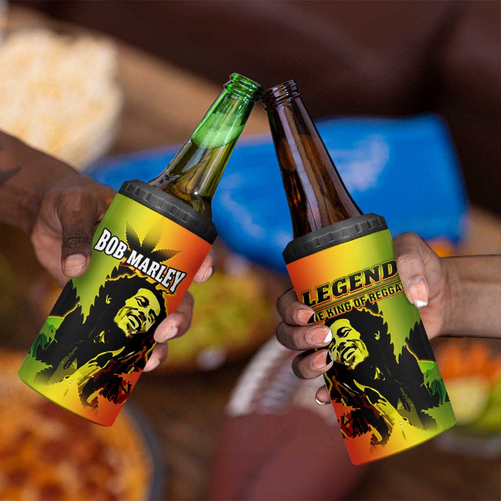 Afro Jamaica Legend Bob 4 in 1 Can Cooler Tumbler The King Of Reggae LT14