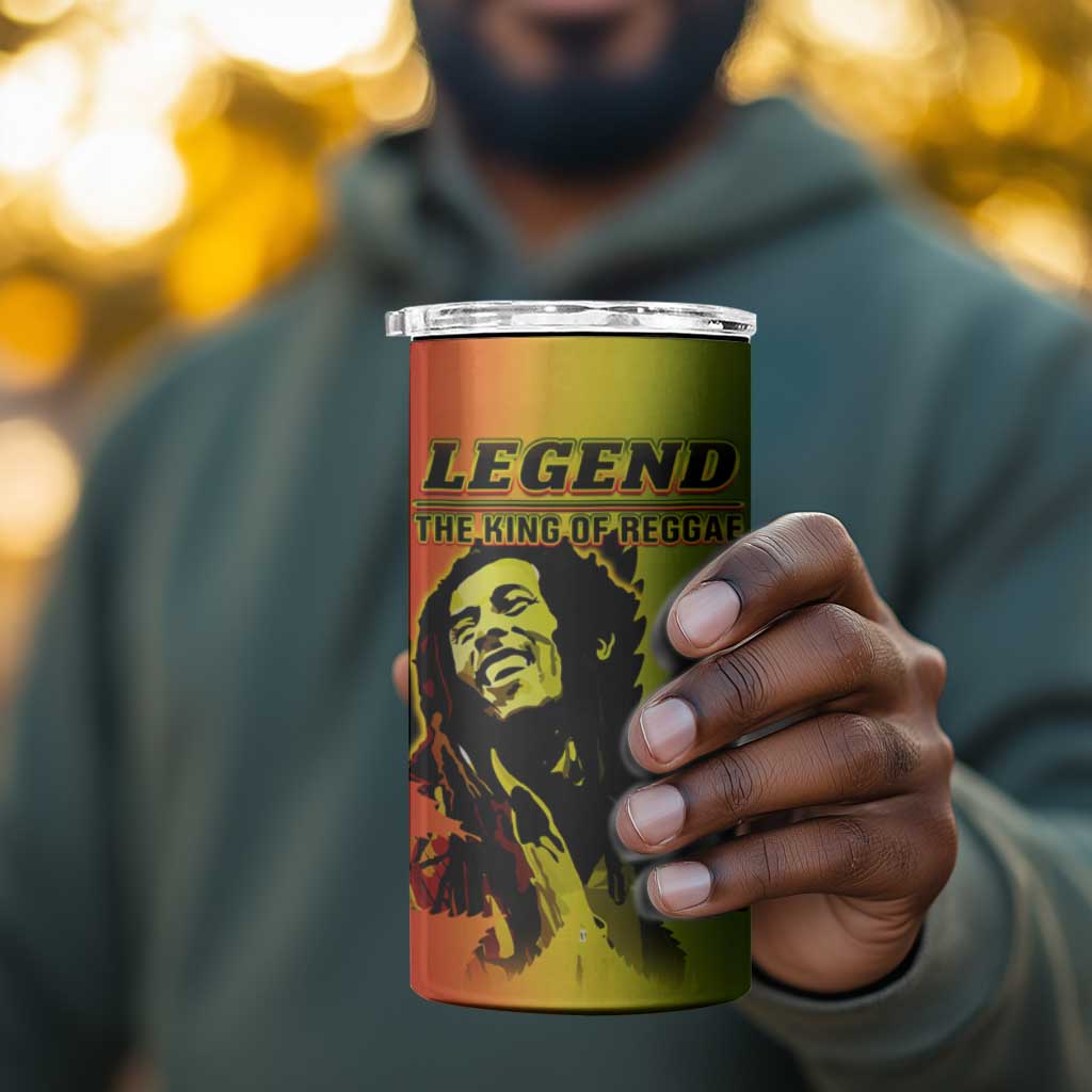 Afro Jamaica Legend Bob 4 in 1 Can Cooler Tumbler The King Of Reggae LT14