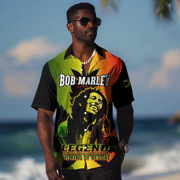 Afro Jamaica Legend Bob Hawaiian Shirt The King Of Reggae LT14