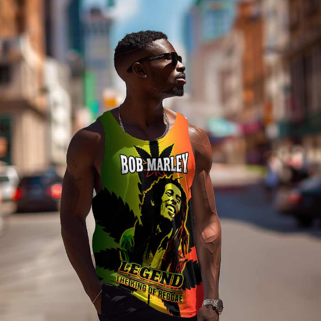 Afro Jamaica Legend Bob Men Tank Top The King Of Reggae LT14