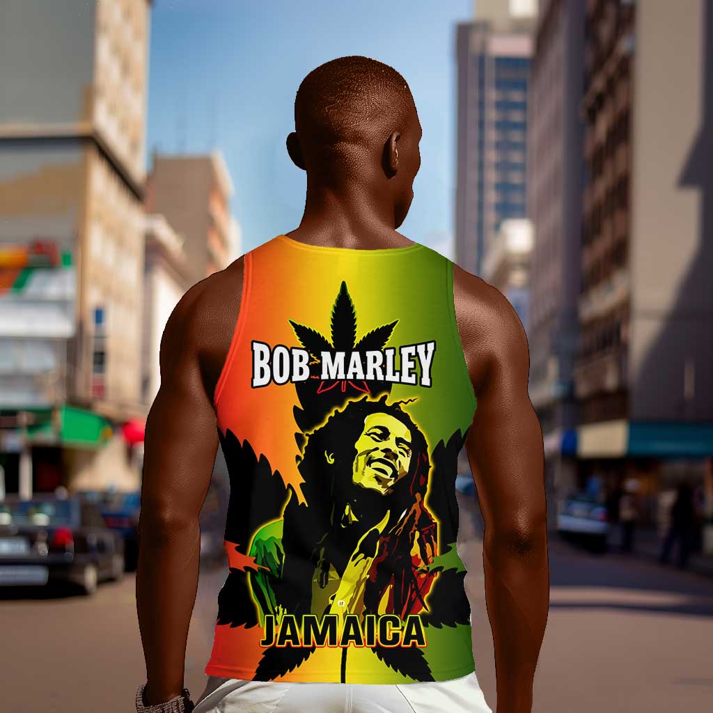 Afro Jamaica Legend Bob Men Tank Top The King Of Reggae LT14