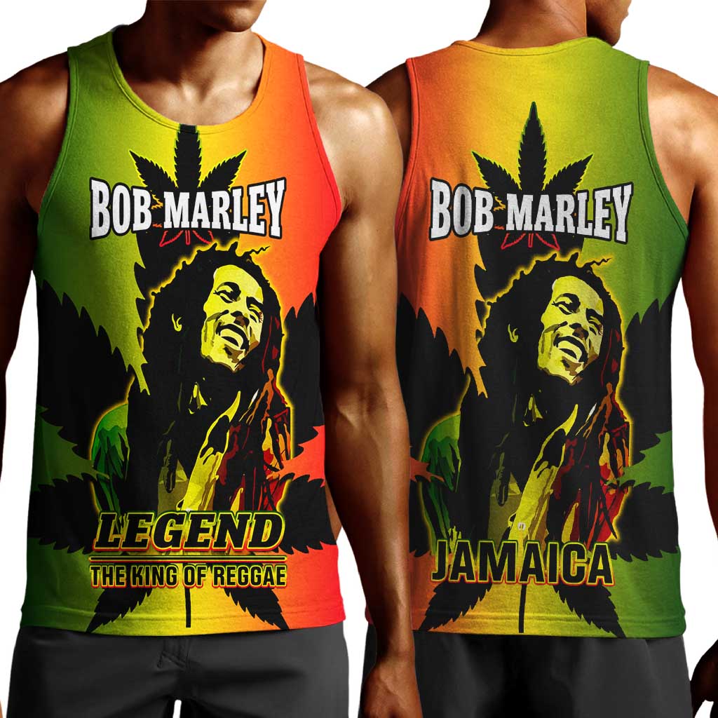 Afro Jamaica Legend Bob Men Tank Top The King Of Reggae LT14