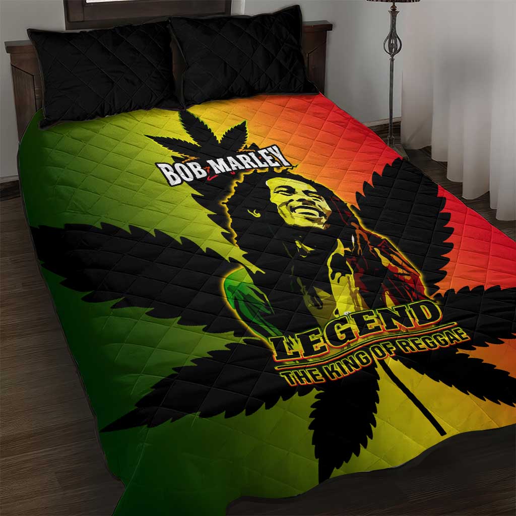 Afro Jamaica Legend Bob Quilt Bed Set The King Of Reggae LT14