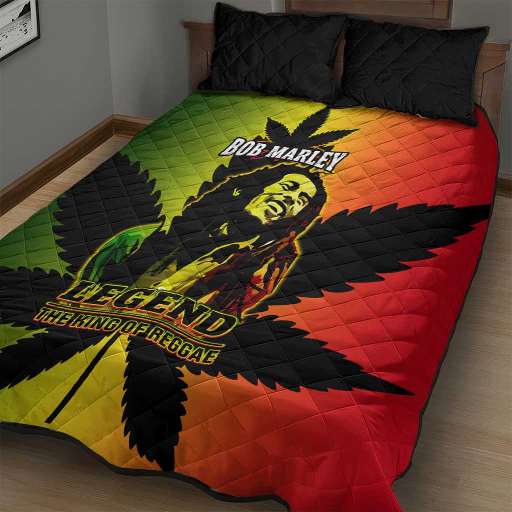 Afro Jamaica Legend Bob Quilt Bed Set The King Of Reggae LT14
