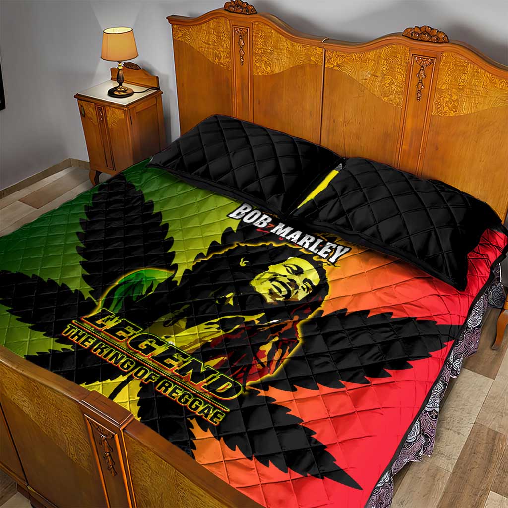 Afro Jamaica Legend Bob Quilt Bed Set The King Of Reggae LT14