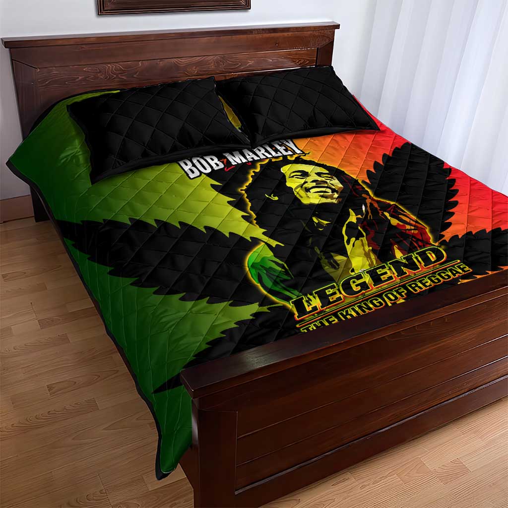 Afro Jamaica Legend Bob Quilt Bed Set The King Of Reggae LT14