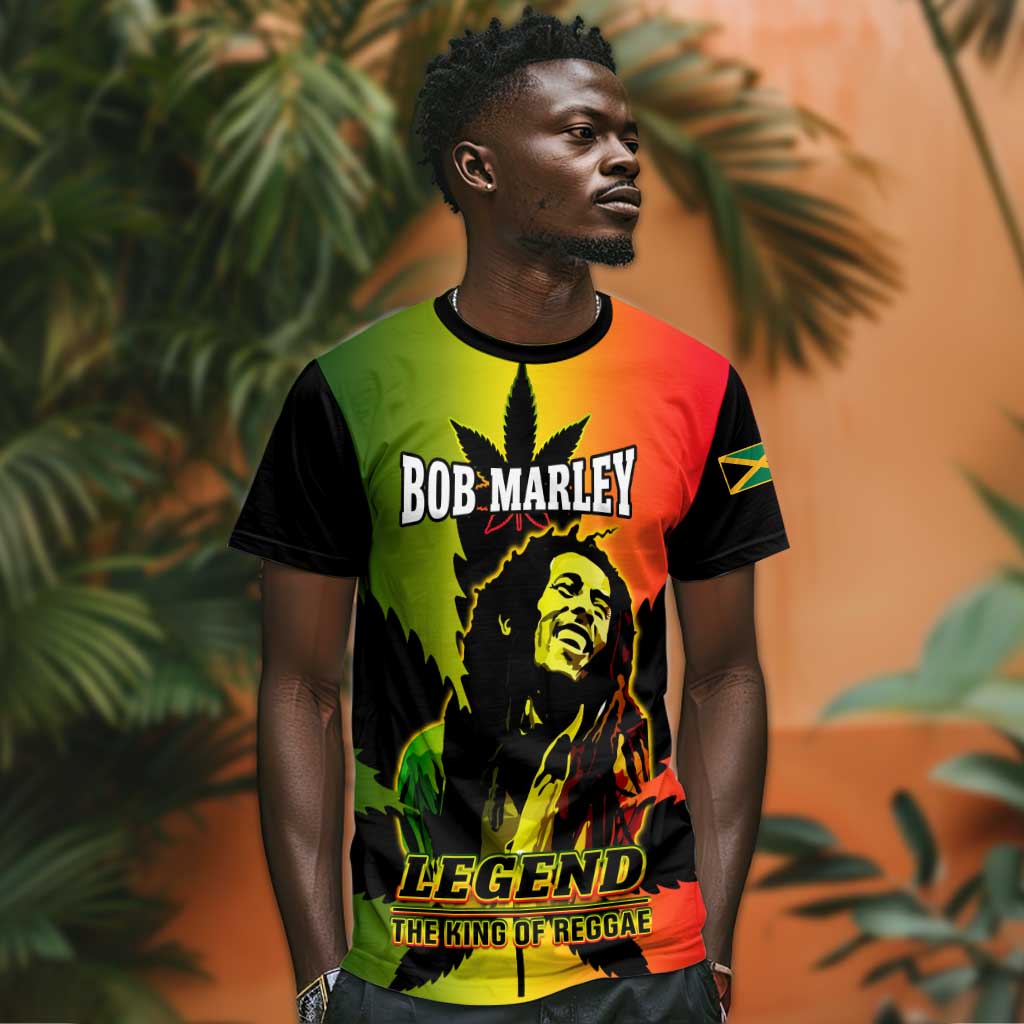 Afro Jamaica Legend Bob T shirt The King Of Reggae LT14
