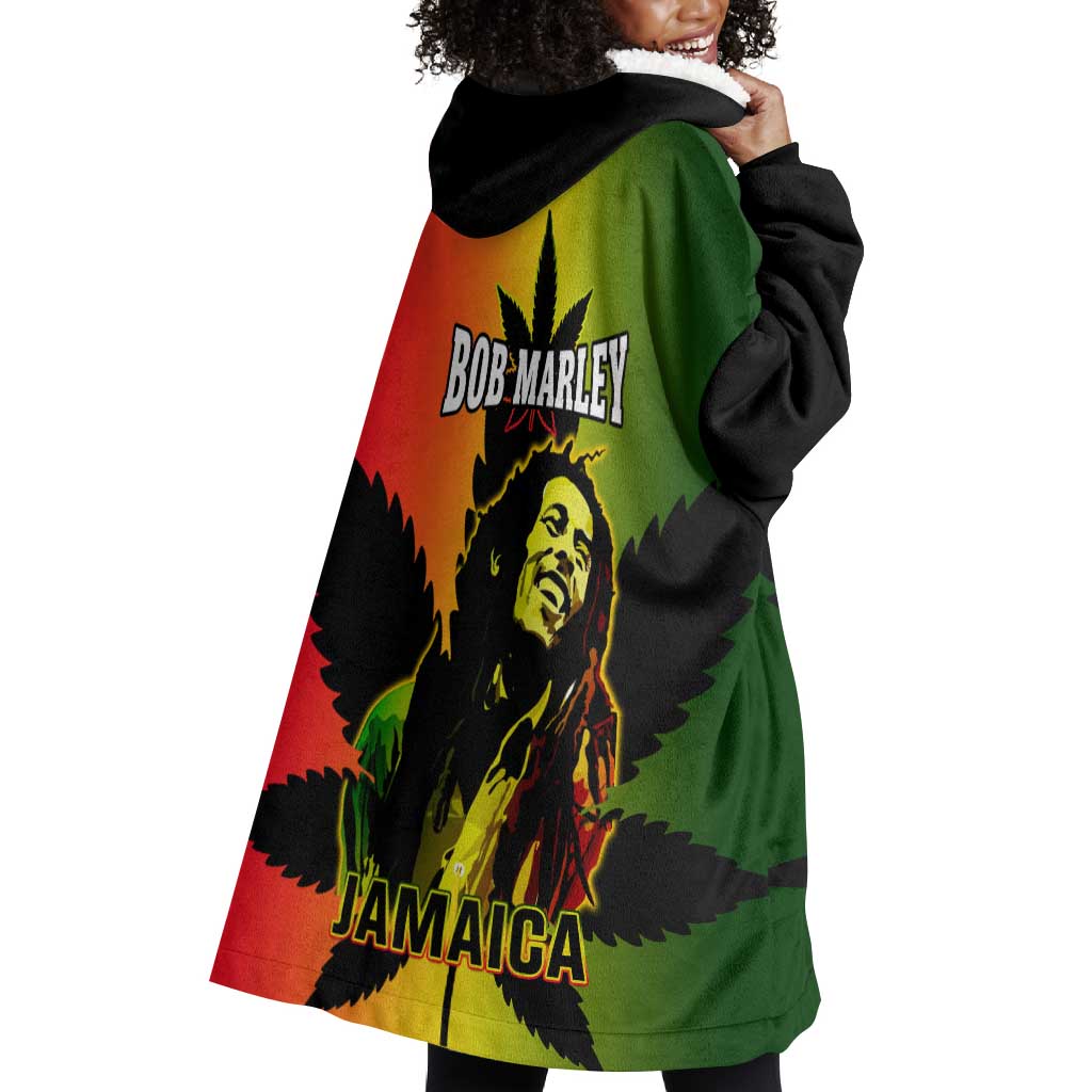 Afro Jamaica Legend Bob Wearable Blanket Hoodie The King Of Reggae LT14