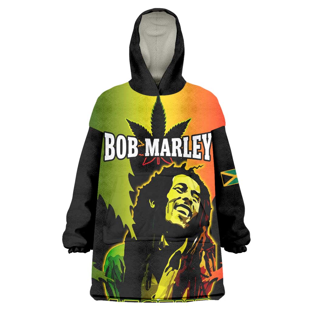 Afro Jamaica Legend Bob Wearable Blanket Hoodie The King Of Reggae LT14