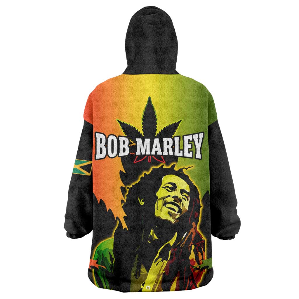 Afro Jamaica Legend Bob Wearable Blanket Hoodie The King Of Reggae LT14