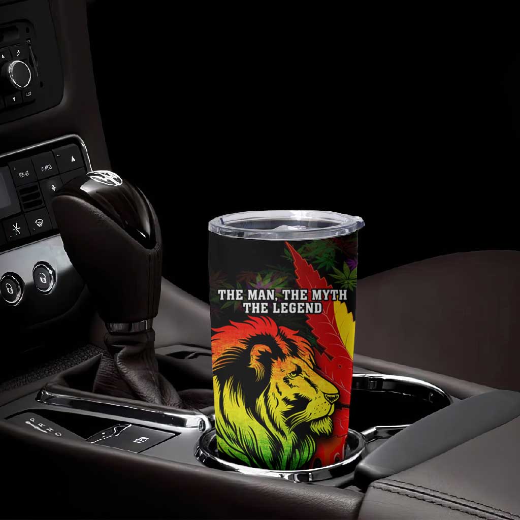 Afro Jamaica Legend Bob Tumbler Cup Lion With Cannabis Leaf Pattern LT14