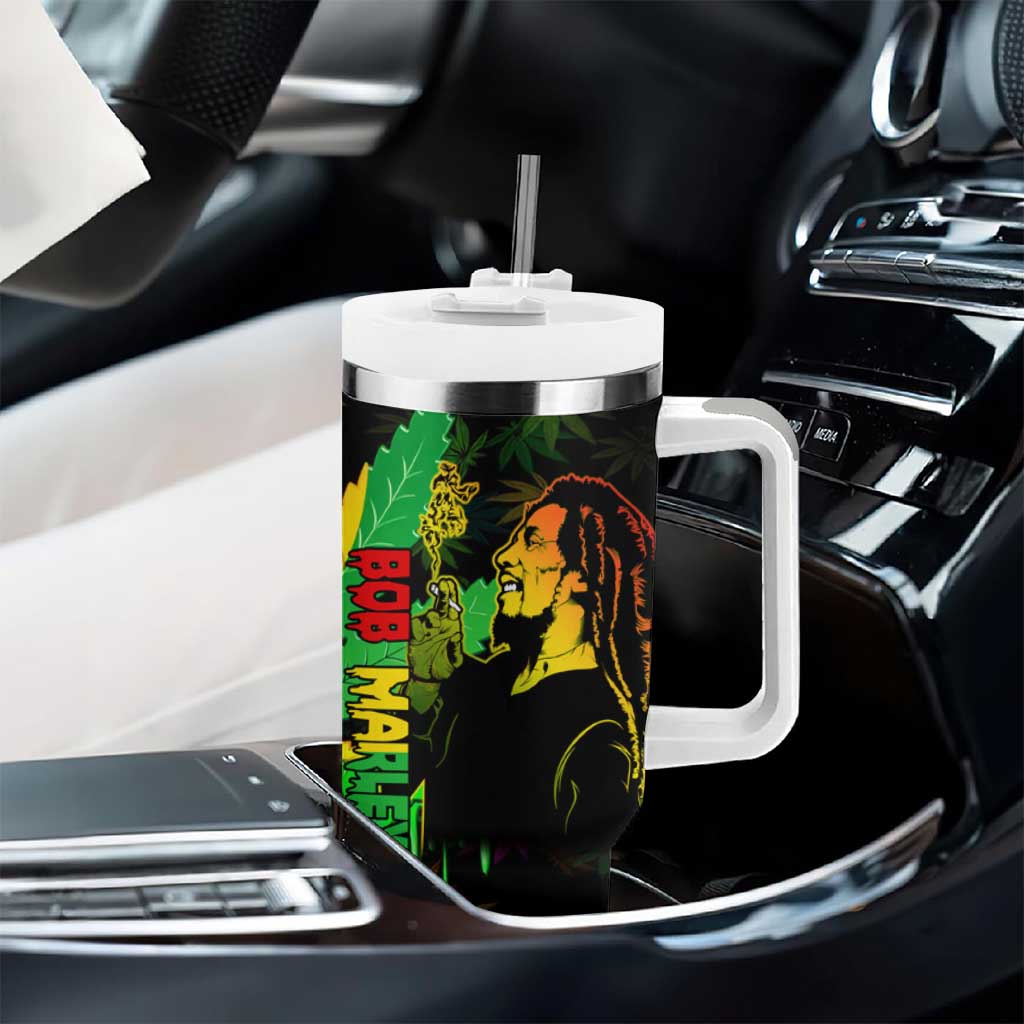 Afro Jamaica Legend Bob Tumbler With Handle Lion With Cannabis Leaf Pattern LT14