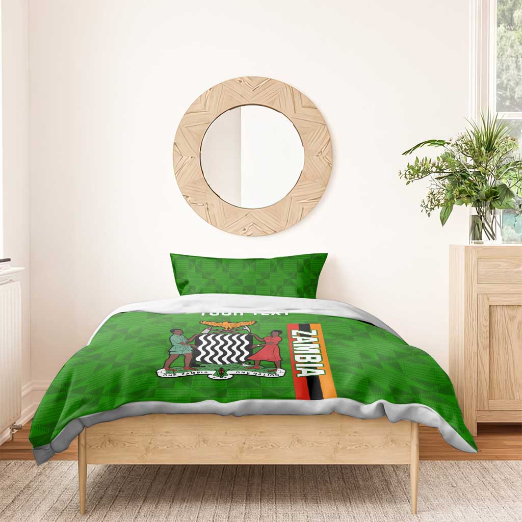 Personalised Zambia Independence Day Bedding Set Kente Pattern LT14