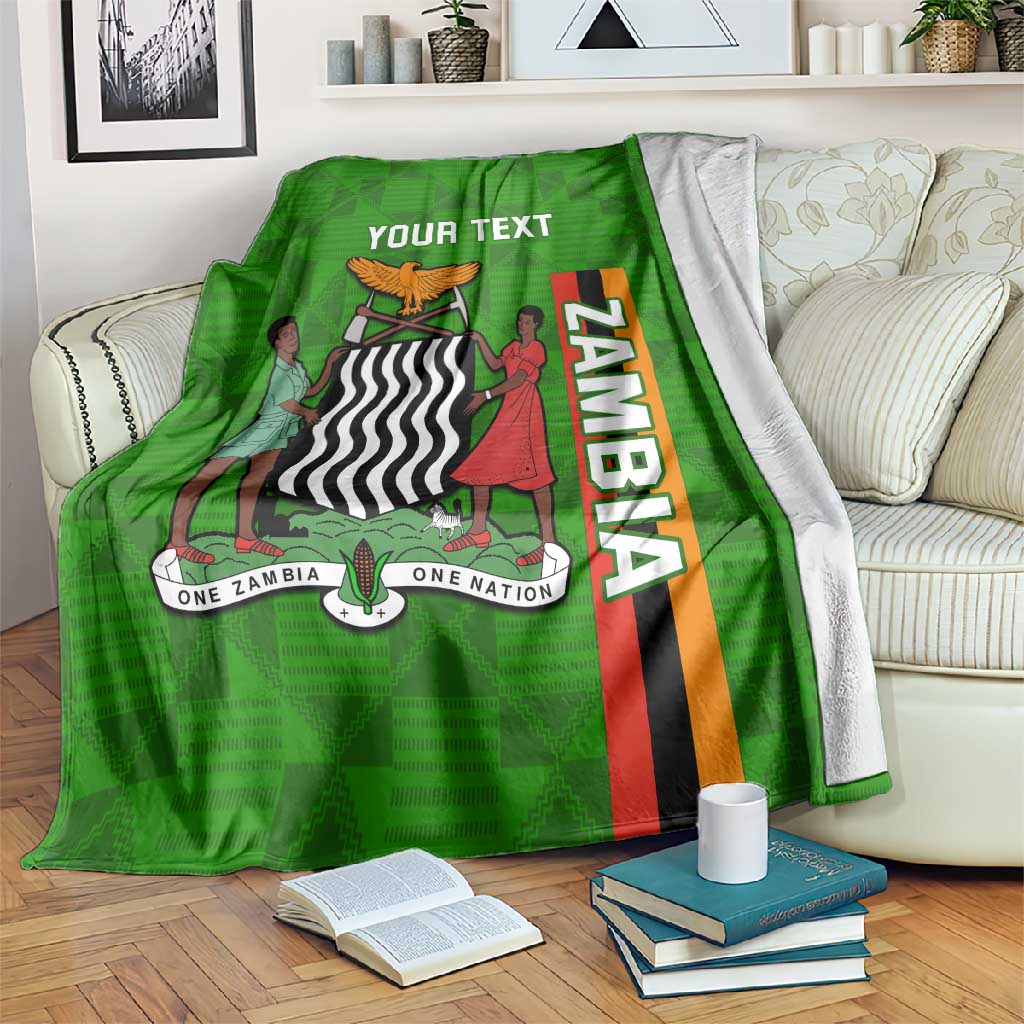 Personalised Zambia Independence Day Blanket Kente Pattern LT14