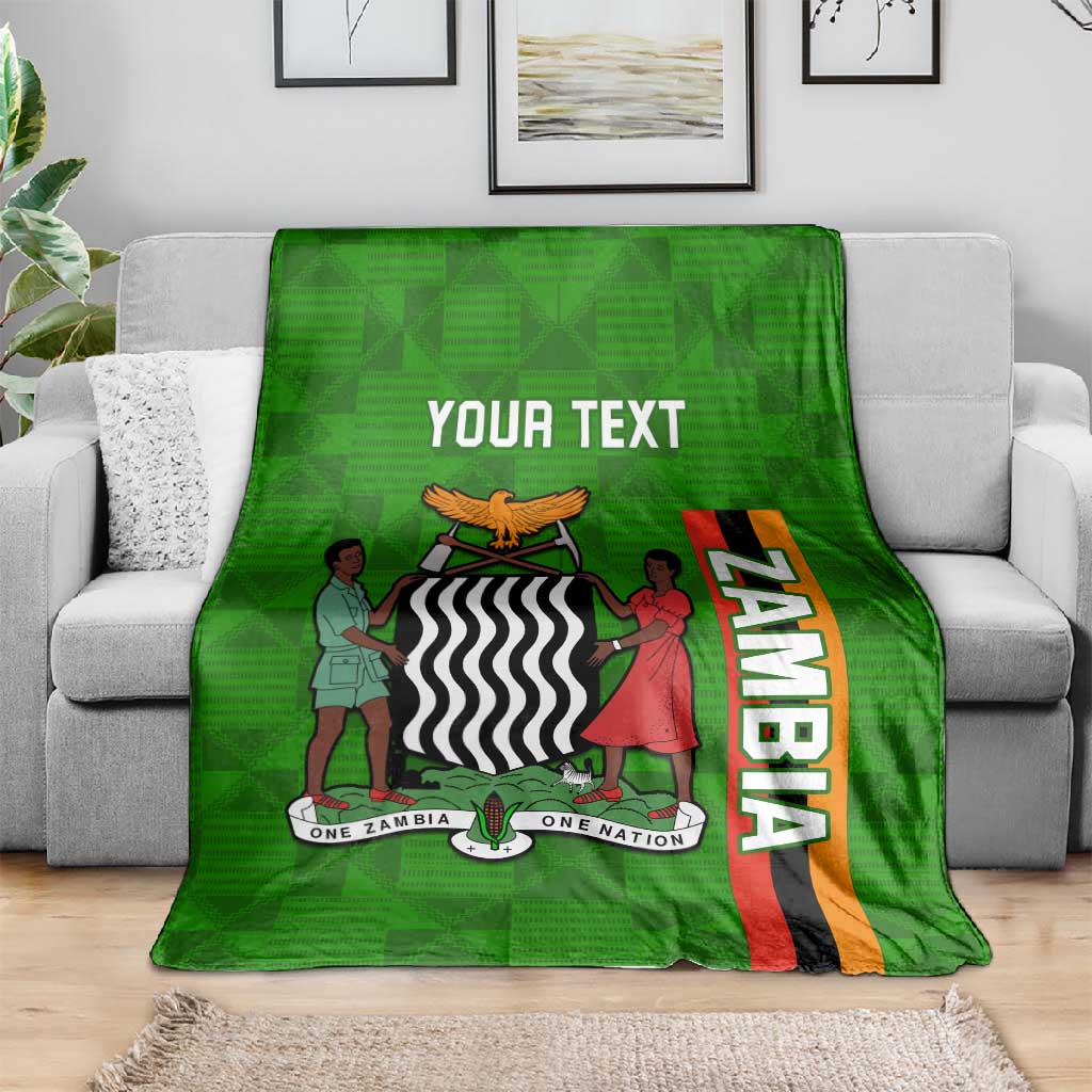 Personalised Zambia Independence Day Blanket Kente Pattern LT14