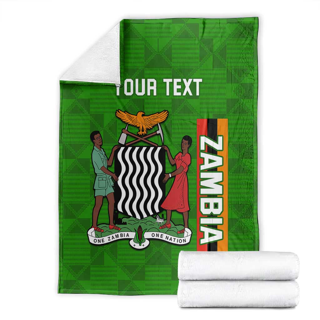 Personalised Zambia Independence Day Blanket Kente Pattern LT14