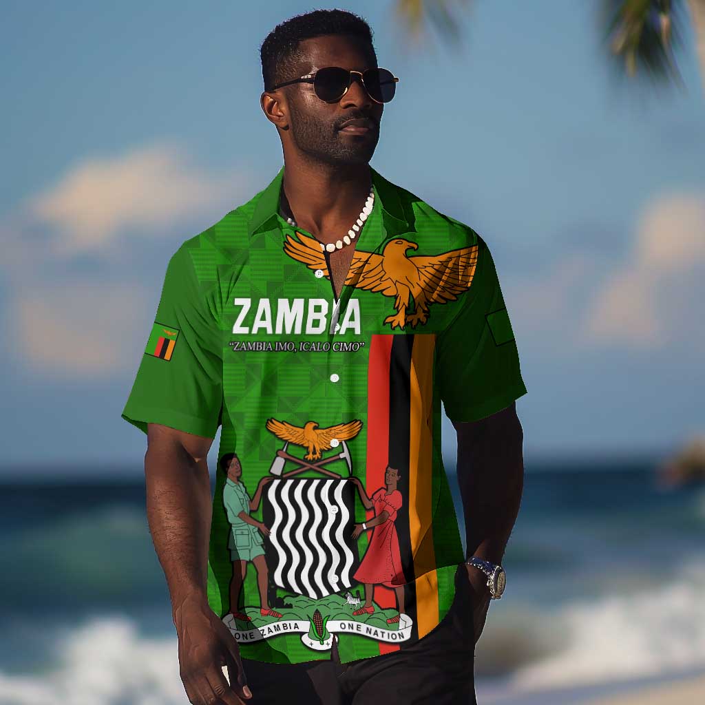 Personalised Zambia Independence Day Hawaiian Shirt Kente Pattern LT14