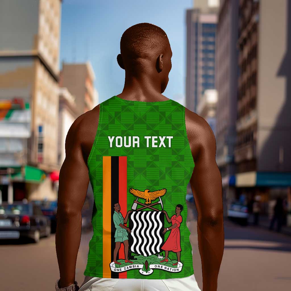 Personalised Zambia Independence Day Men Tank Top Kente Pattern LT14