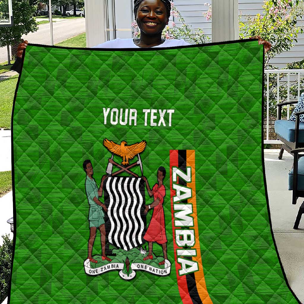 Personalised Zambia Independence Day Quilt Kente Pattern LT14
