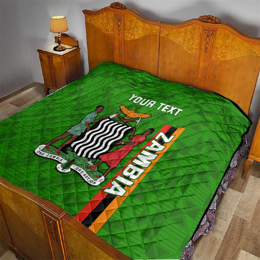 Personalised Zambia Independence Day Quilt Kente Pattern LT14