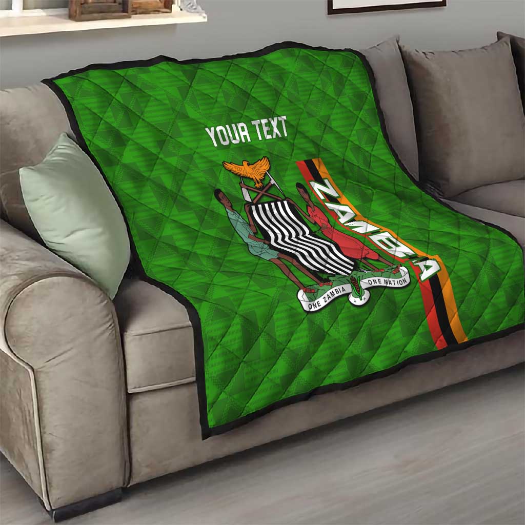 Personalised Zambia Independence Day Quilt Kente Pattern LT14