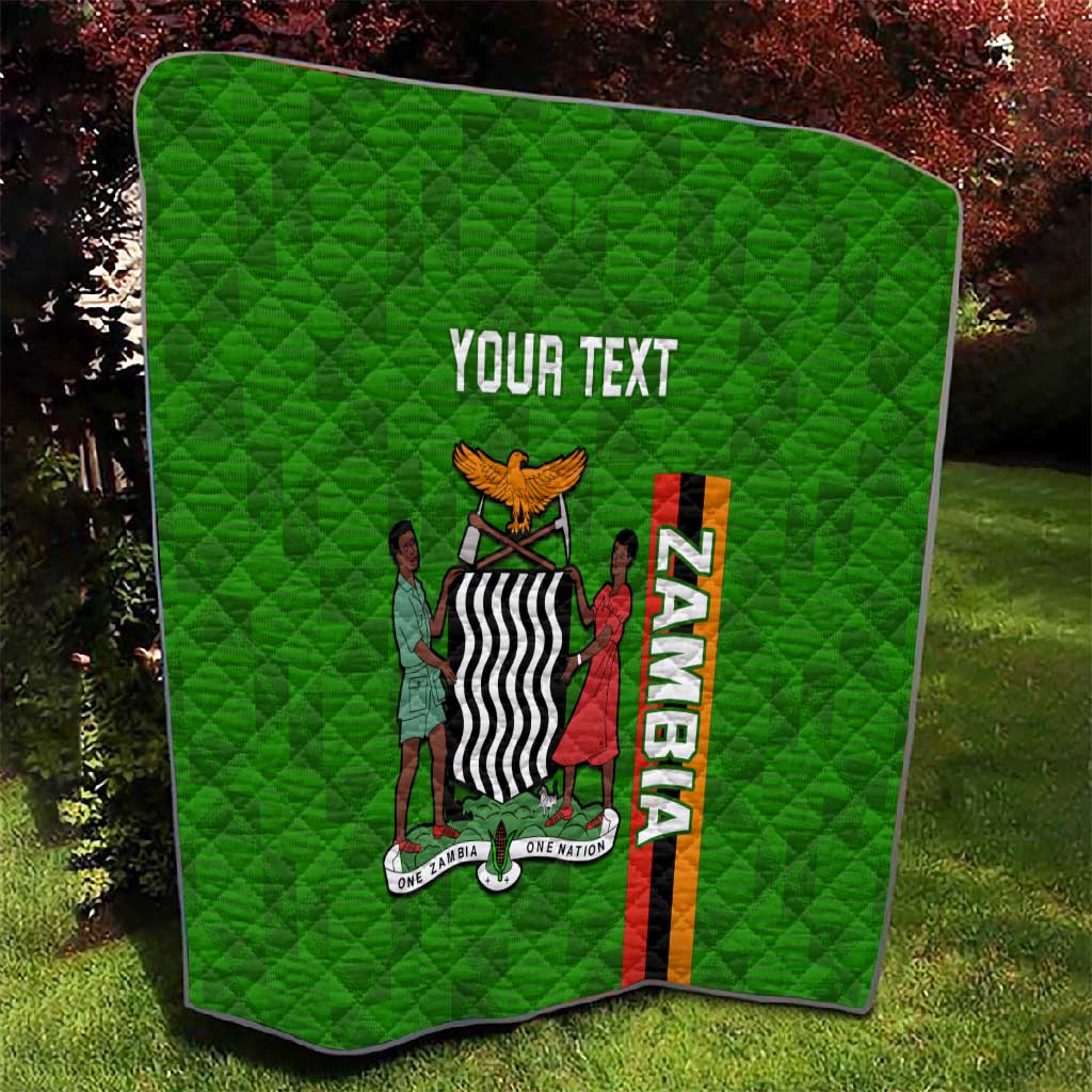Personalised Zambia Independence Day Quilt Kente Pattern LT14
