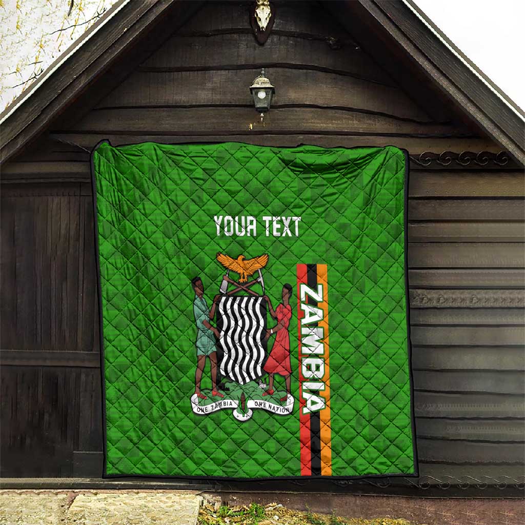 Personalised Zambia Independence Day Quilt Kente Pattern LT14