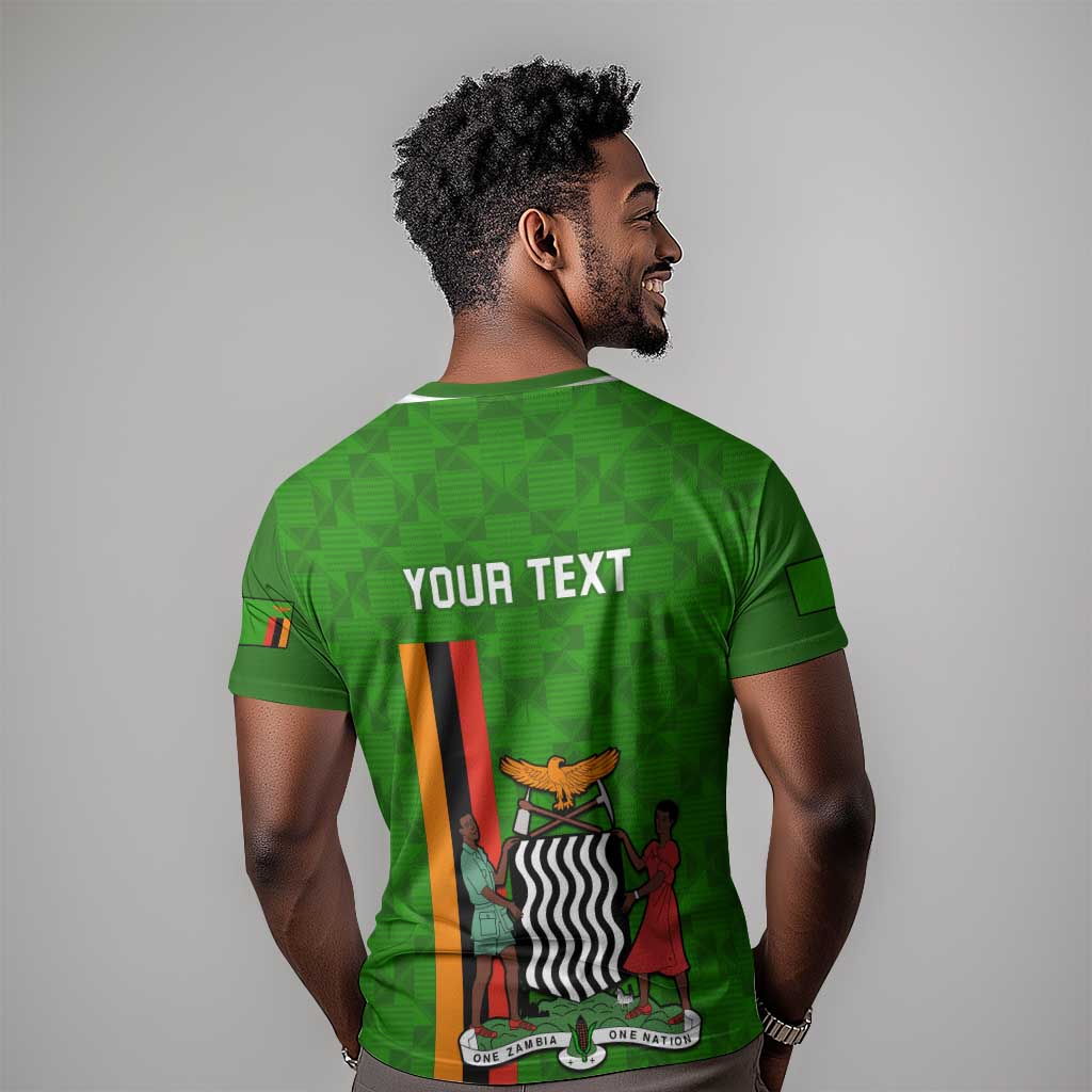 Personalised Zambia Independence Day T shirt Kente Pattern LT14