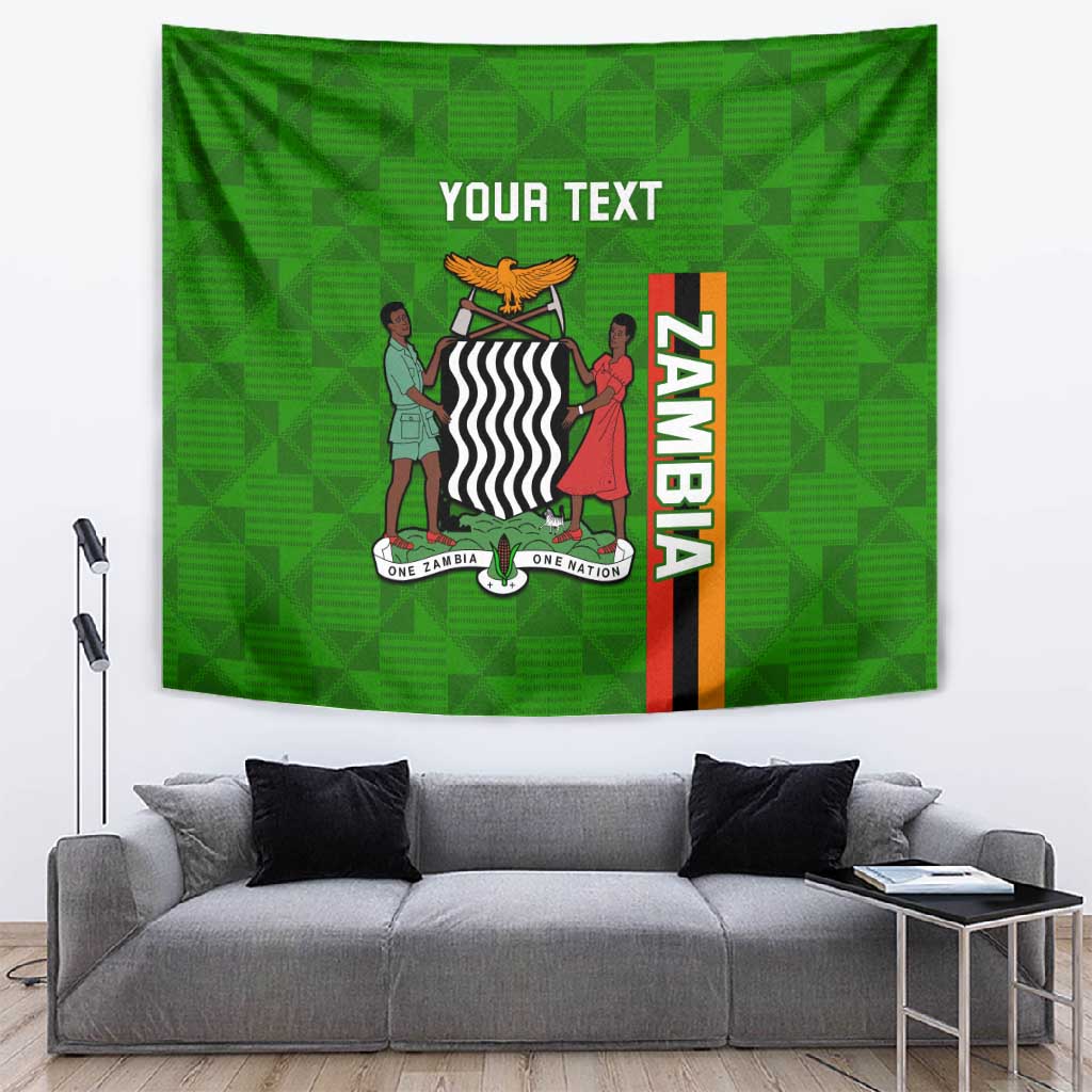 Personalised Zambia Independence Day Tapestry Kente Pattern LT14