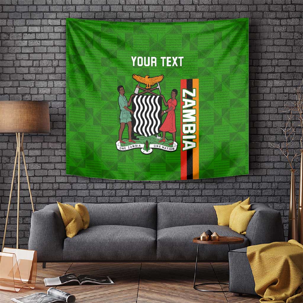 Personalised Zambia Independence Day Tapestry Kente Pattern LT14