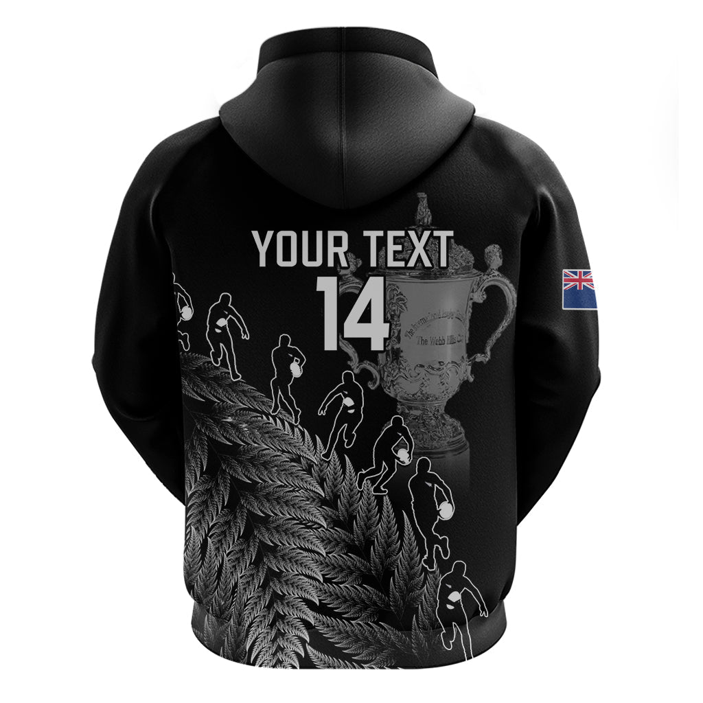 Custom New Zealand Silver Fern Rugby Hoodie All Black Go Champions 2023 With Trophy Proud LT14