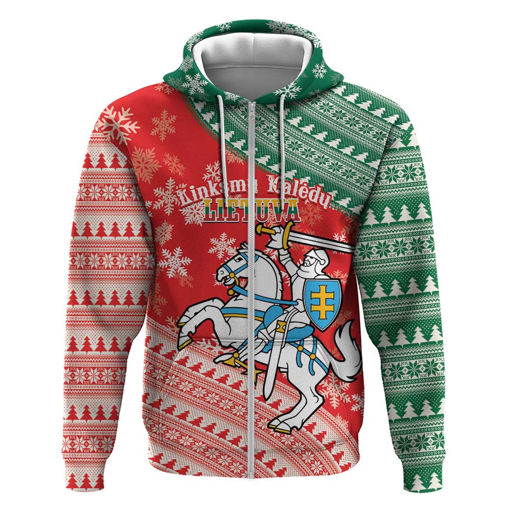 Lietuva Christmas Hoodie Linksmu Kaledu - Lithuania Coat Of Arms LT14
