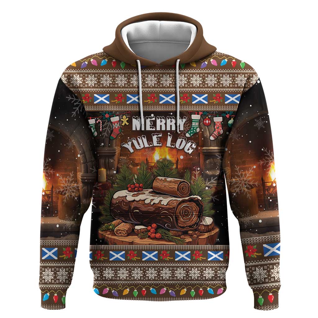 Scotland Christmas Hoodie Merry Yule Log LT14