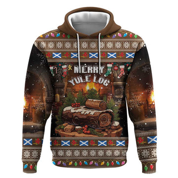 Scotland Christmas Hoodie Merry Yule Log LT14