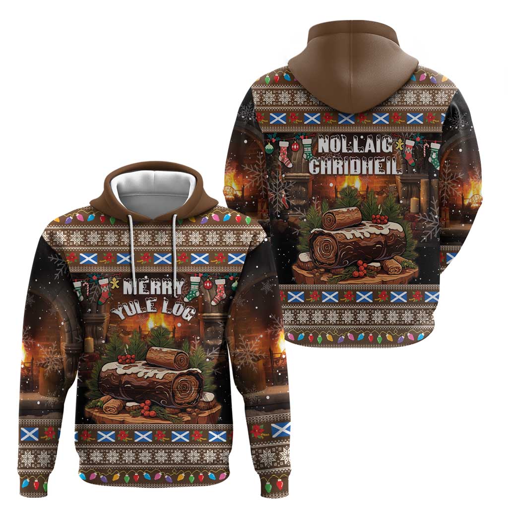 Scotland Christmas Hoodie Merry Yule Log LT14