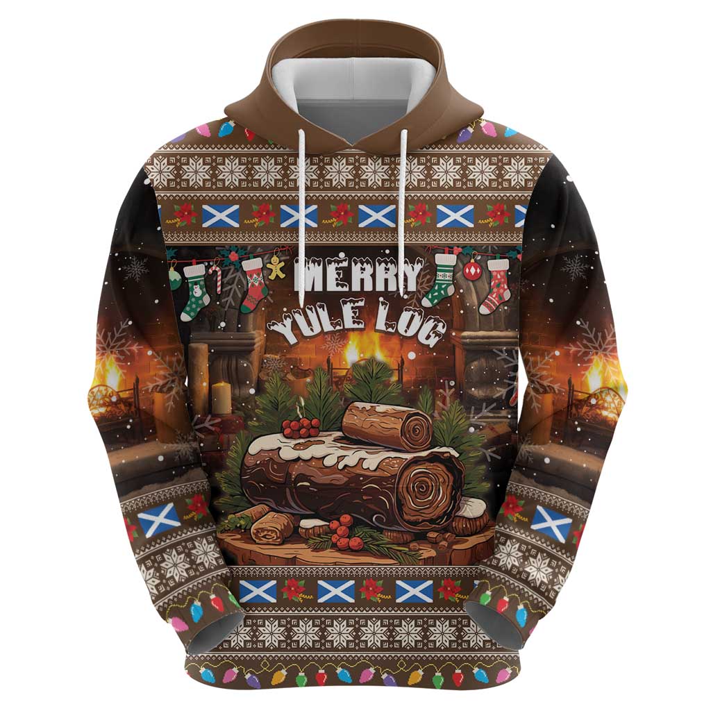Scotland Christmas Hoodie Merry Yule Log LT14