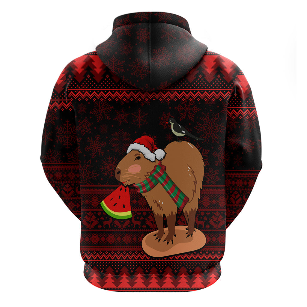 Capybara Christmas Hoodie Merry Capymas LT14