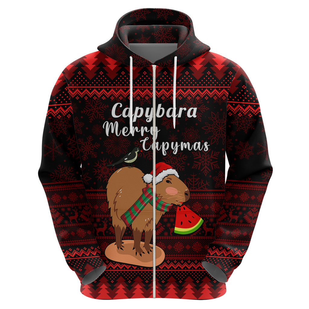 Capybara Christmas Hoodie Merry Capymas LT14