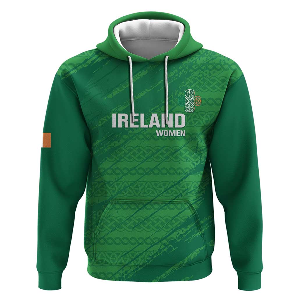 Custom Ireland Cricket Hoodie Irish Celtic Knot - National Color LT14