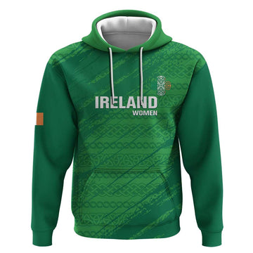 Custom Ireland Cricket Hoodie Irish Celtic Knot - National Color LT14