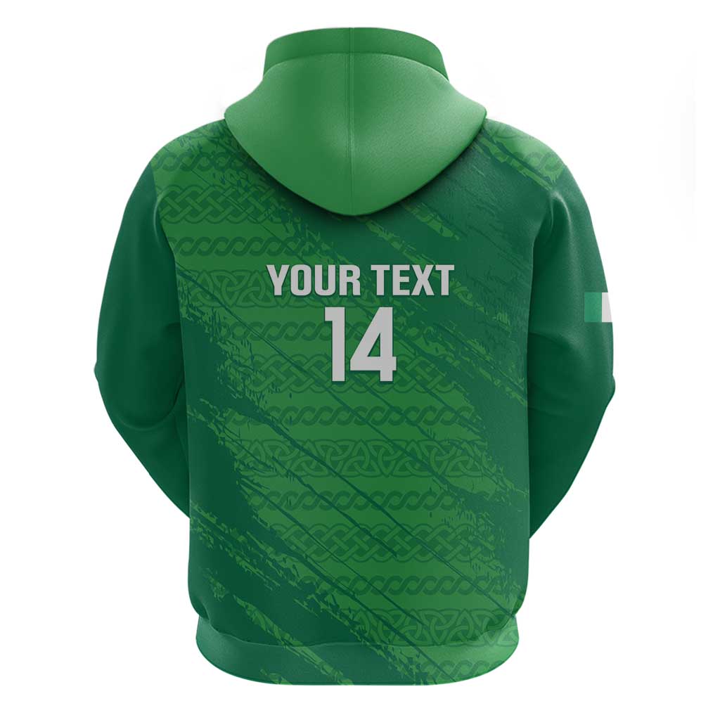 Custom Ireland Cricket Hoodie Irish Celtic Knot - National Color LT14
