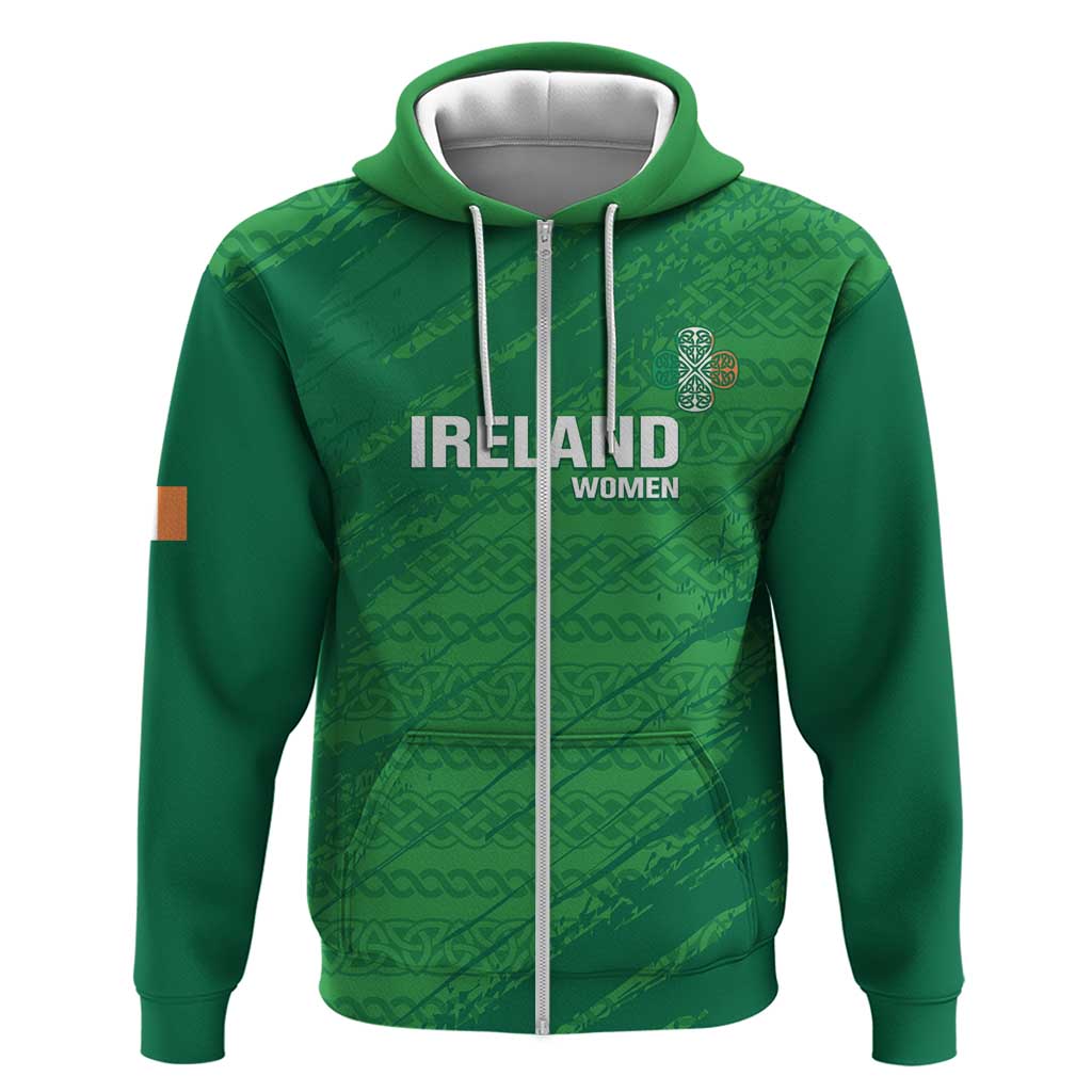 Custom Ireland Cricket Hoodie Irish Celtic Knot - National Color LT14