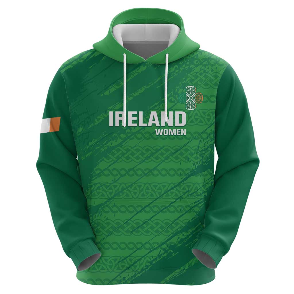 Custom Ireland Cricket Hoodie Irish Celtic Knot - National Color LT14