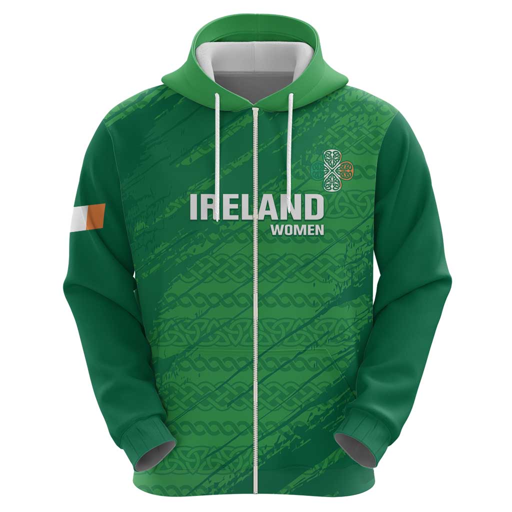 Custom Ireland Cricket Hoodie Irish Celtic Knot - National Color LT14