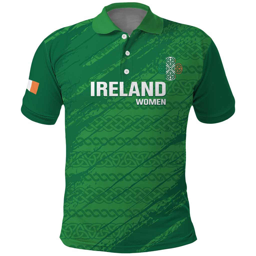 Custom Ireland Cricket Polo Shirt Irish Celtic Knot - National Color LT14