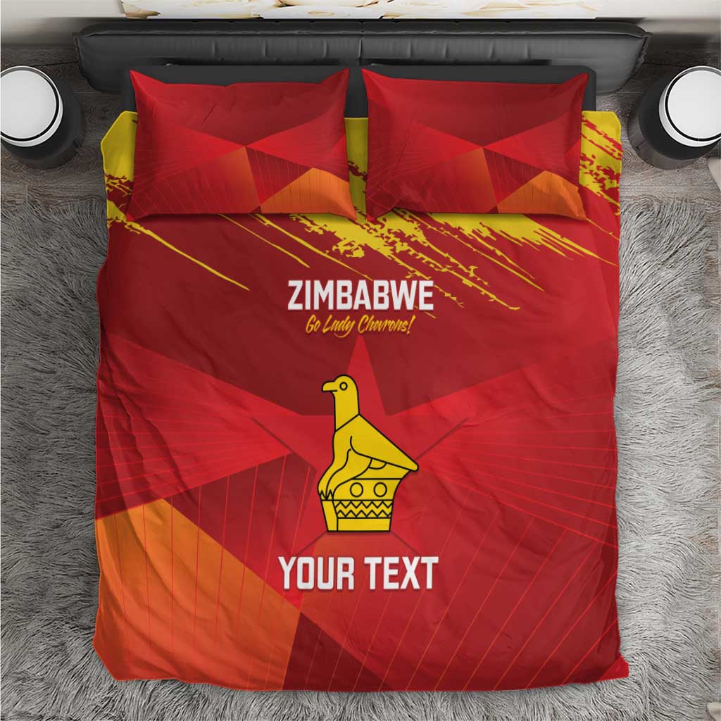Custom Zimbabwe Cricket Bedding Set Go Lady Chevrons Grunge Style LT14