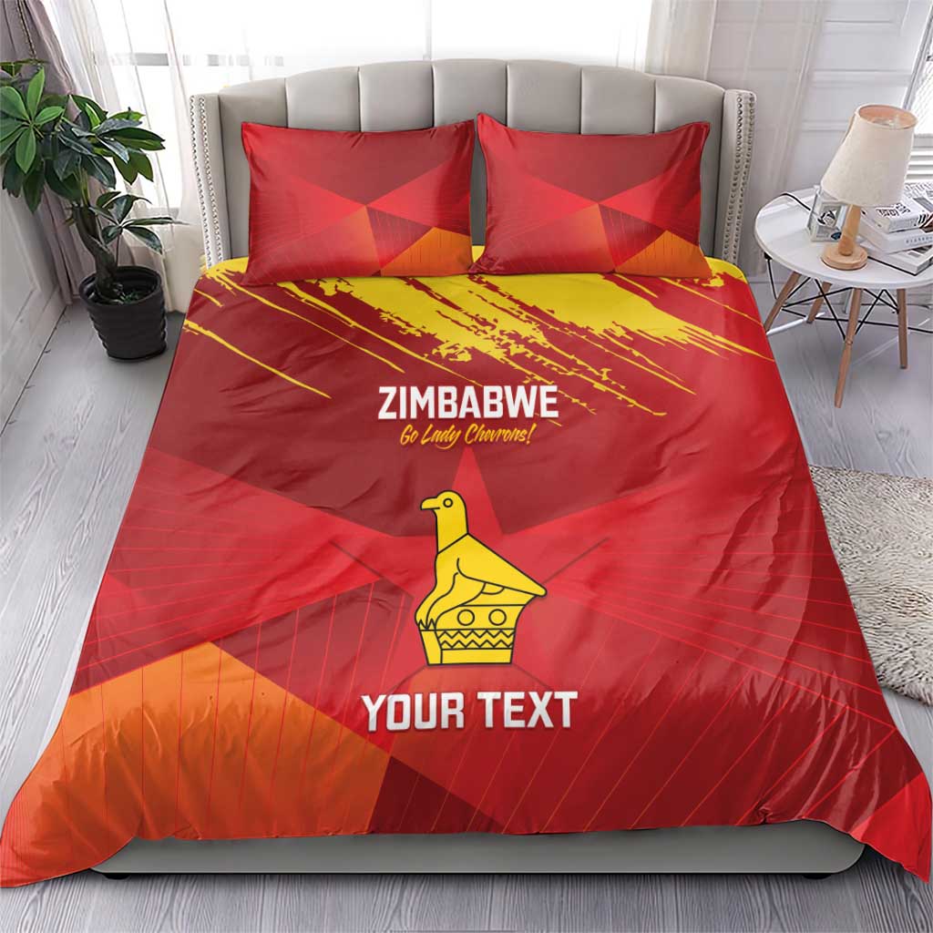 Custom Zimbabwe Cricket Bedding Set Go Lady Chevrons Grunge Style LT14
